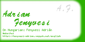 adrian fenyvesi business card