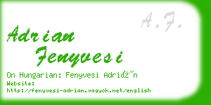 adrian fenyvesi business card